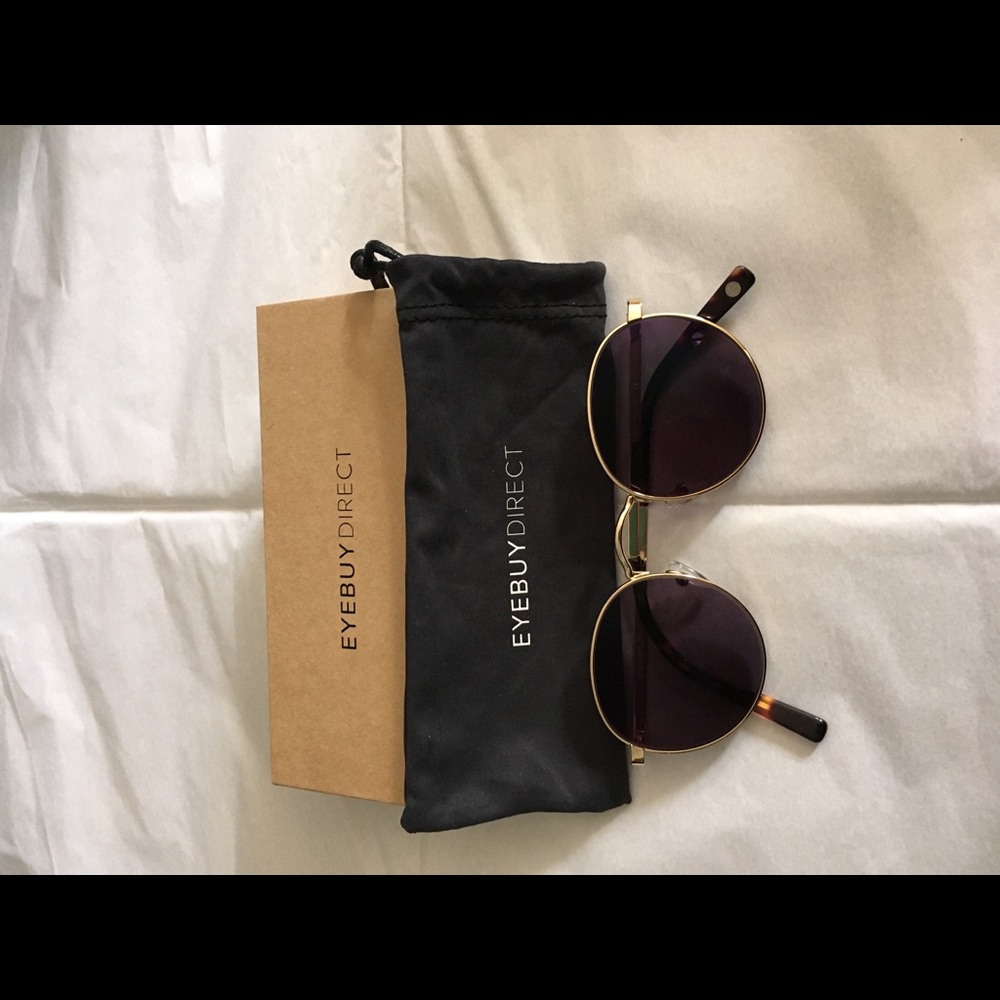 Gold metal sunglasses